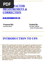 Power Factor Measurement & Correction: Prepared By: Guided by