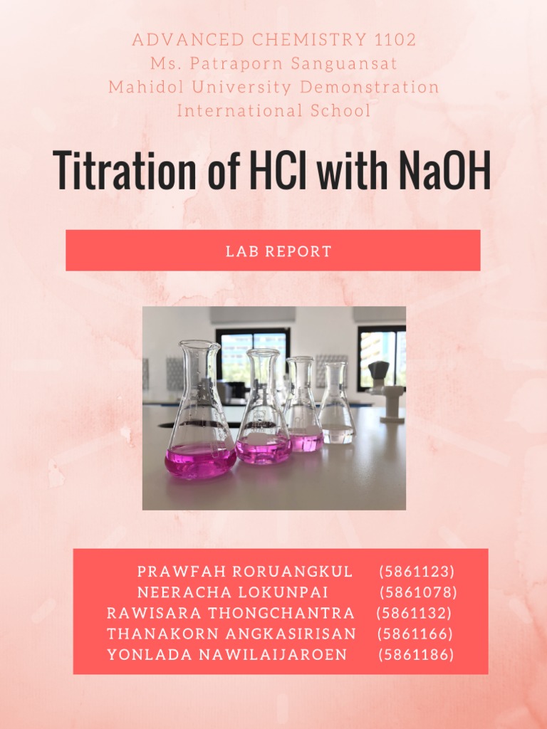 Titration of HCL With Naoh PDF