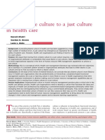 From A Blame Culture To A Just Culture in Healthcare