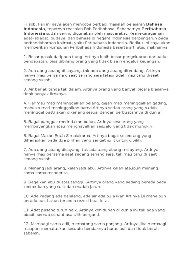 Tugas Peribahasa Dinda