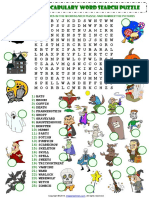 Halloween Esl Vocabulary Word Search Puzzle Worksheet For Kids PDF