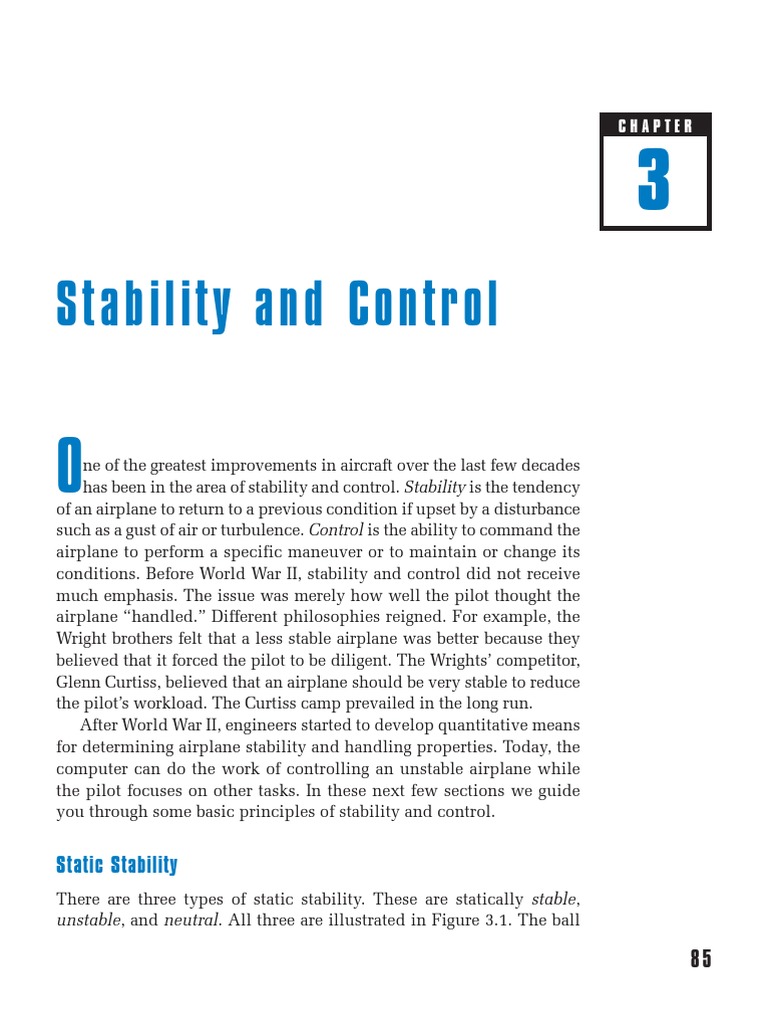 S T Ability and Contr Ol: Static Stability | PDF