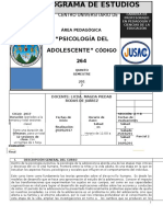 Guia Programatica Psicologia Del Adolescente