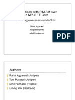 IP Multicast With PIM-SM Over A Mpls Te Core