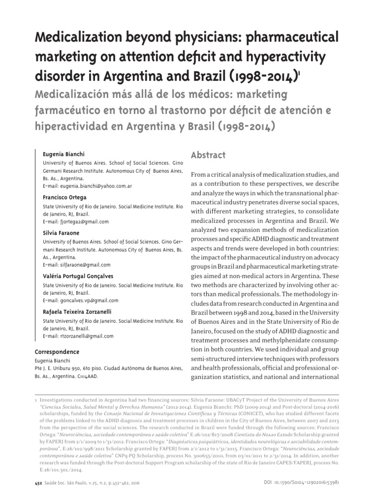 The Globalization Of Attention Deficit >> Saude E Sociedade Ing Pdf Attention Deficit Hyperactivity Disorder The Globalization Of Attention Deficit >> Saude E Sociedade Ing Pdf Attention Deficit Hyperactivity Disorder