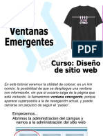 Ventanas emergentes en el sitio web