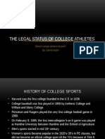 The Legal Status of College Athletes