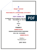 100579661-Profitability-Operational-Efficiency-of-HDFC-Bank-Ltd.doc