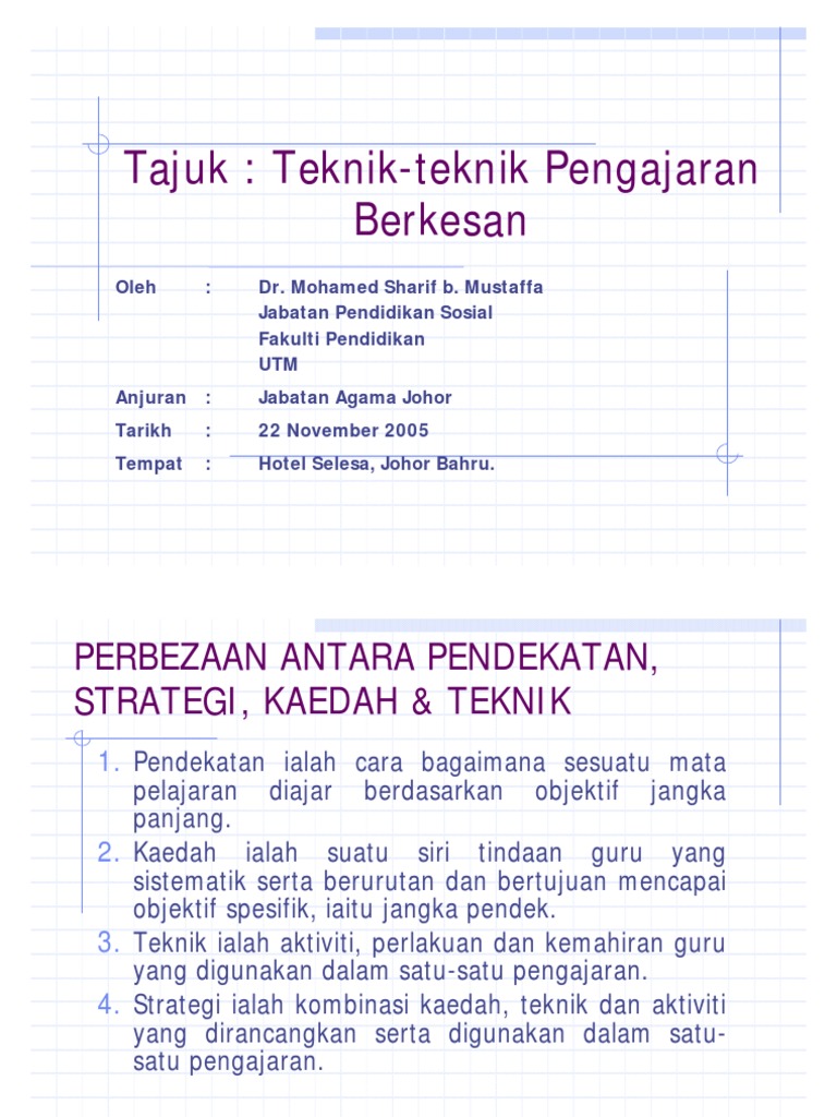 Teknik Mengajar Kursus PDF | PDF