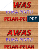 Awas Buka Pintu