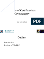 Review of Certificateless Cryptography: Yu-Chi Chen