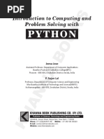 Introduction To Computing and Problem Solving With Python.