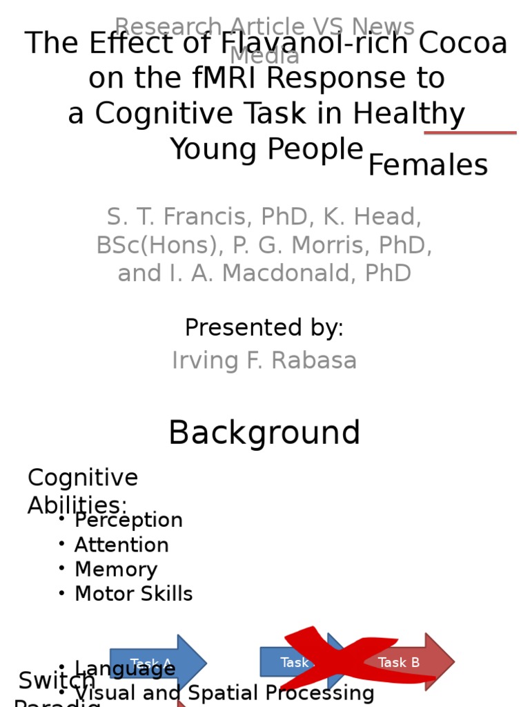 The Effect of FlavanolRich Cocoa On The FMRI PDF Functional
