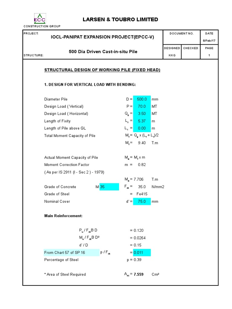 piledesign.xls Deep Foundation Structural Engineering