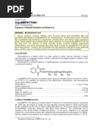 Merck Vitamin K Package Insert - Aquamephyton PI