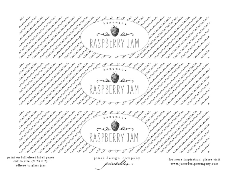 Raspberry Jam Full Label PDF