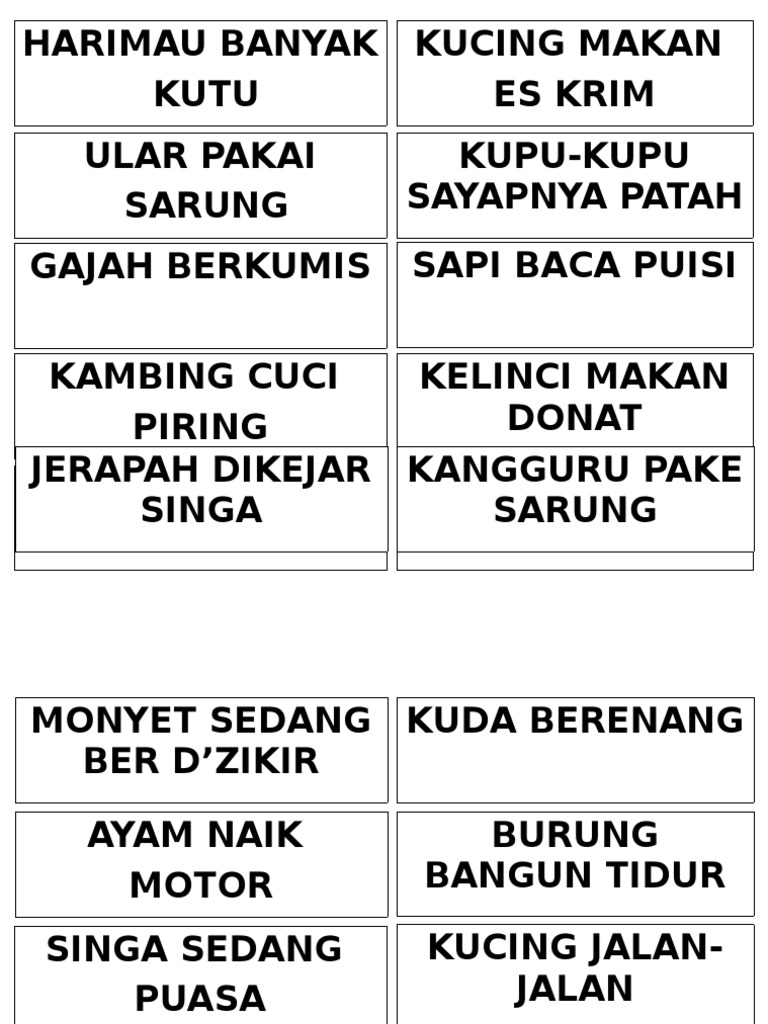 Permainan Tebak Gerakan