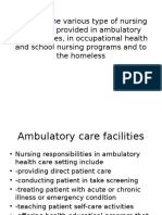 Describe the Various Type of Nursing Functions Provided