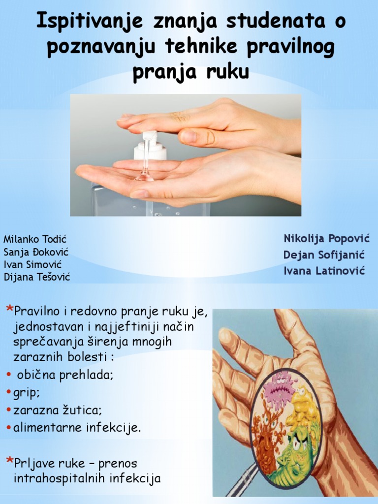 Tehnika Pravilnog Pranja Ruku | PDF