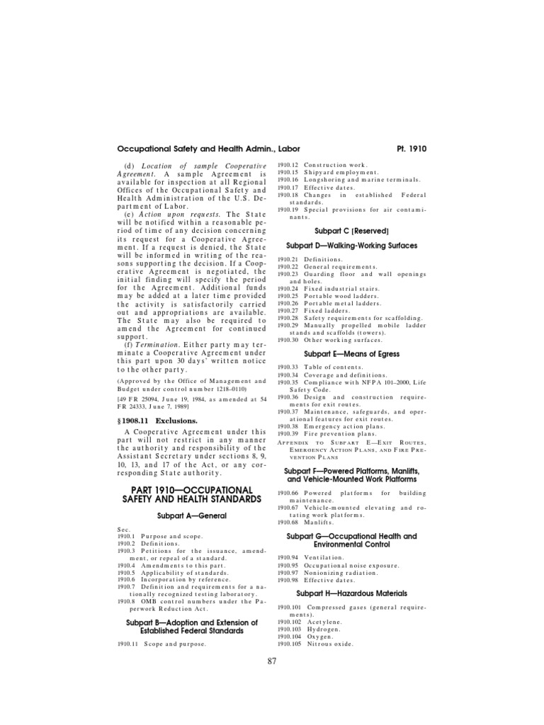 Osha 1910 PDF PDF