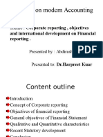 Modern Accounting Seminar on Reporting Objectives