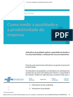 Como Medir A Qualidade e A Produtividade Da Empresa - Sebrae PDF