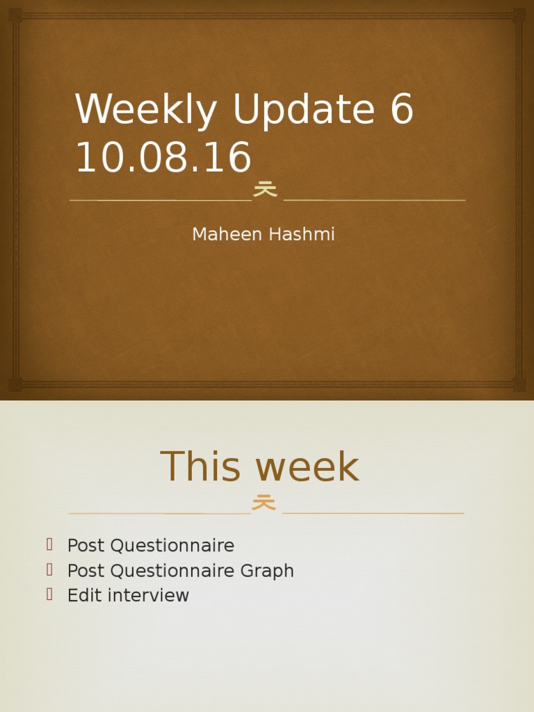 Weekly 6 | PDF