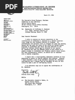 Scott King 1986 Letter and Testimony Signed