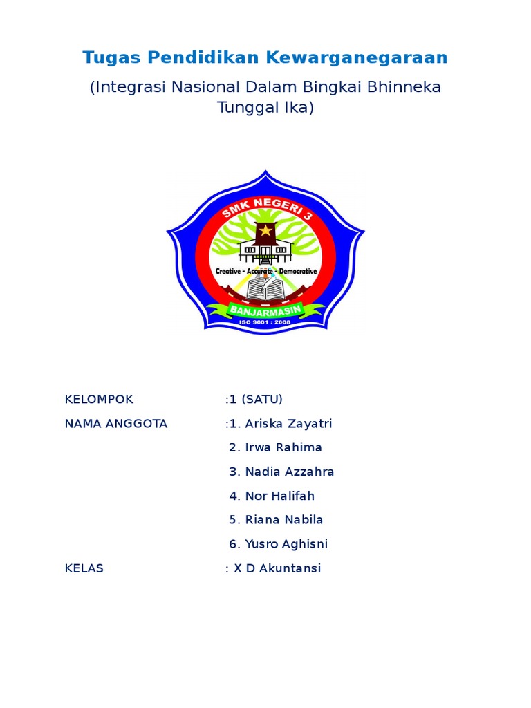 Integrasi Nasional Dalam Bingkai Bhinneka Tunggal Ika