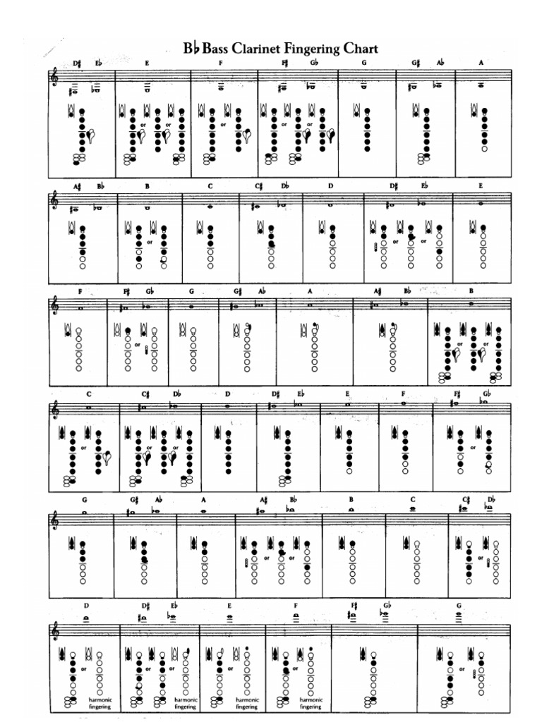 Bass Fingerings 3 0 PDF Woodwind Instruments Musical