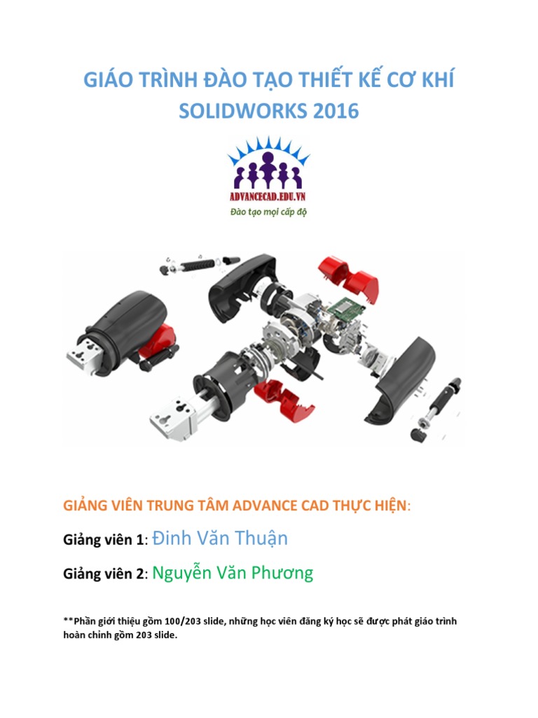 Giao trinh solidworks dao tao thiet ke co khi tren solidworks 2016 pdf