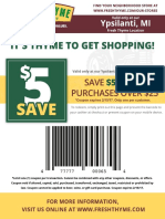 IT' S Thyme TO GET Shopping!: Save $5 ON ALL Purchases Over $25