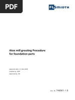 Atox Mill Grouting Procedure For Foundation Parts: Approved Date: 21-Dec-2009 Created By: BGR Approved By: RH