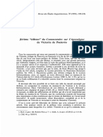 Jerome Éditeur Du Commentaire Sur L'apocalypse de Victorin PDF