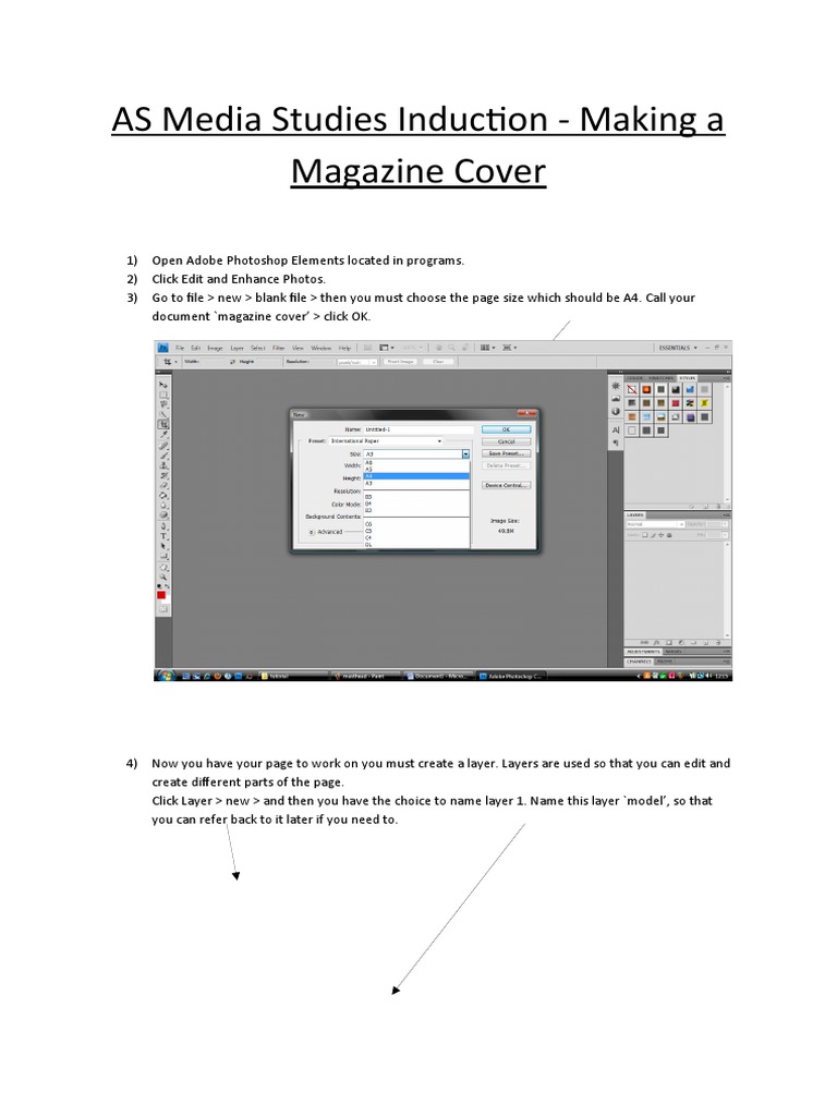 AS Media Magazine Cover Guide | PDF | Adobe Photoshop | Application ...