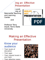 Presentation on Making an Effective Presentation 2015