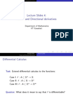 Lecture Slides 4: Partial and Directional Derivatives: Department of Mathematics IIT Guwahati