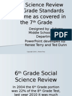 Social Science Review For 6 Grade Standards and Rome As Covered in The 7 Grade