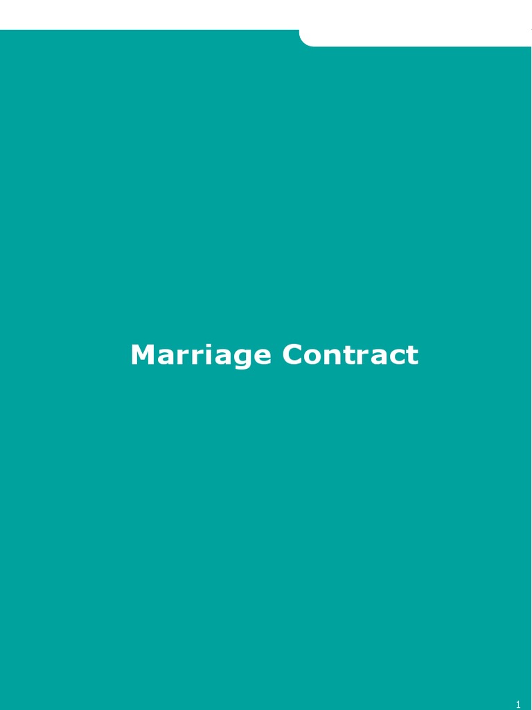 Islamic Marriage Contract | Download Free PDF | Marriage | Wife