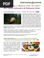 Download Talleres  y retiros Padmasana Center Feb-Jul 2017 by Padmasana Center SN338803641 doc pdf