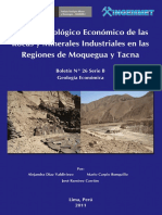 Estudio Geoeconómico Por Rocas y Minerales Industriales de Las Regiones de Moquegua y Tacna PDF