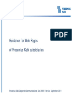 Guidance For Web Pages of Fresenius Kabi Subsidiaries - September - 2011