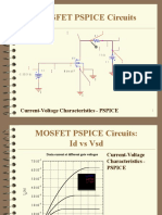 MOSFET PSPICE Circuits: Id vs Vsd, Vg, Subthreshold Characteristics