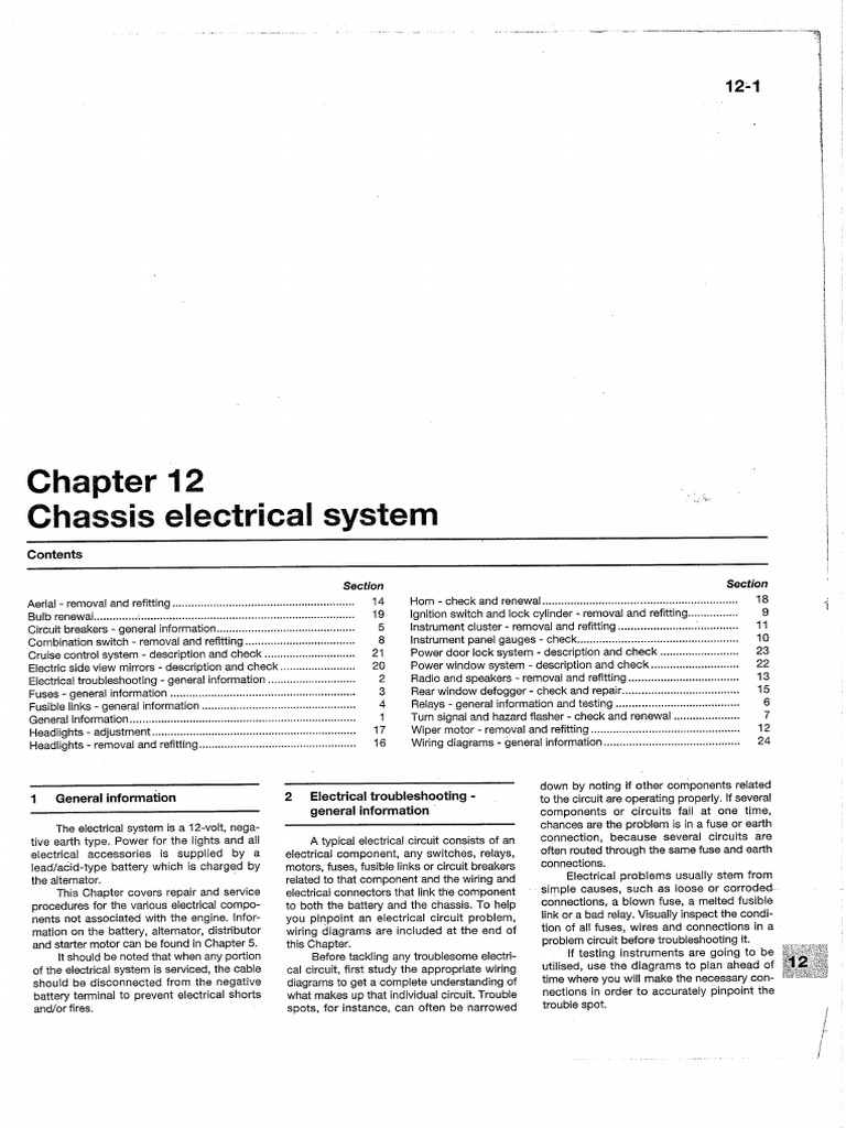 Chapter 12. Chassis Electrical System