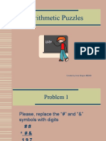 Arithmetic Puzzles: Created by Inna Shapiro ©2008