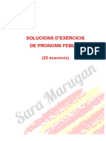 Exercicis de Pronoms Febles. Solucions