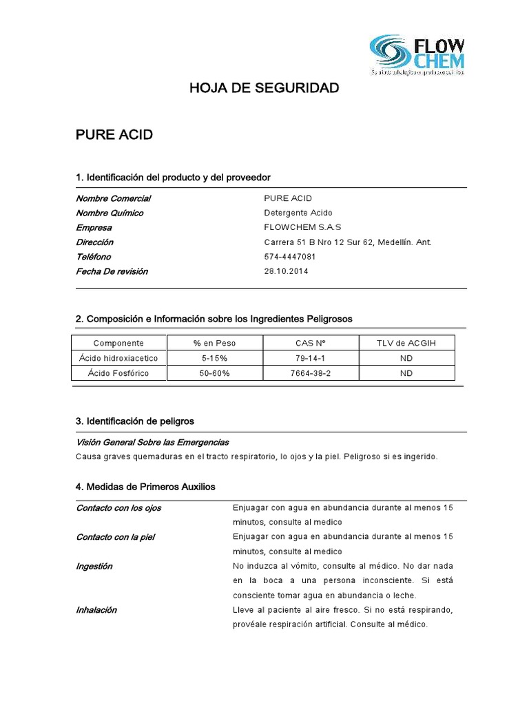 Hs Pure Acid | PDF | Agua | Química Física
