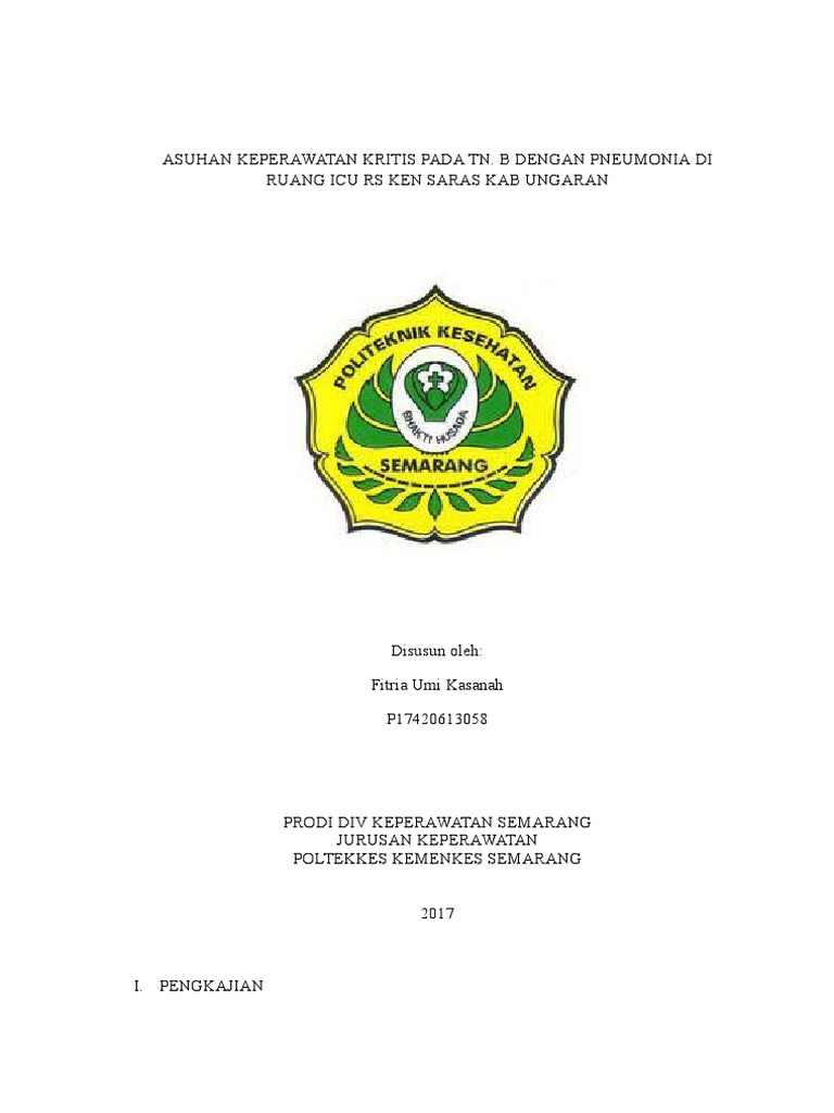 Asuhan Keperawatan Pneumonia di ICU | PDF | Kesehatan Holistik