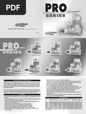 最終値下げThunder Tiger PRO-46 No.9141 Thunder Tiger PRO Engine Overview | PDF | Carburetor | Throttle