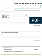 Formulir Tindak Lanjut Komplain (HPK 3)